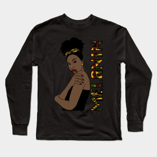 Melanin Queen Black Girl Magic Black Queen Black History Month Long Sleeve T-Shirt